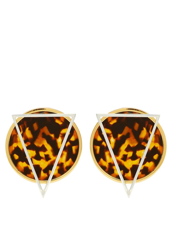 Vanda Jacintho Round Gold And Silver Earrings