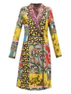 Matchesfashion.com Etro - Cheshire Floral Print Silk Coat - Womens - Yellow Multi