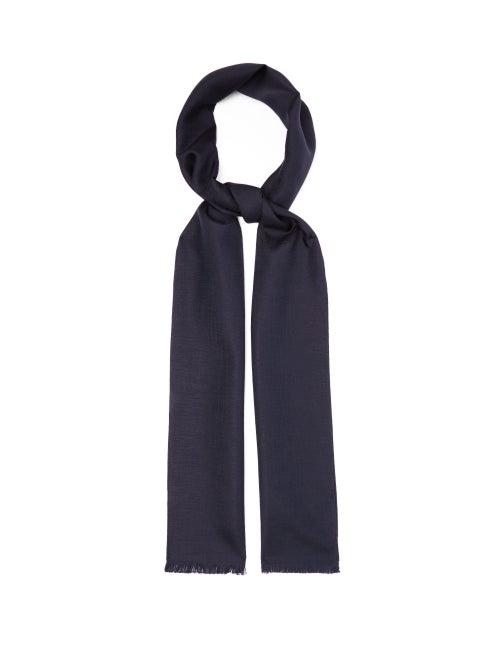 Matchesfashion.com A.p.c. - X Suzanne Koller Silk Scarf - Womens - Navy