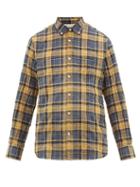Matchesfashion.com Officine Gnrale - Checked Cotton-blend Twill Shirt - Mens - Blue Multi