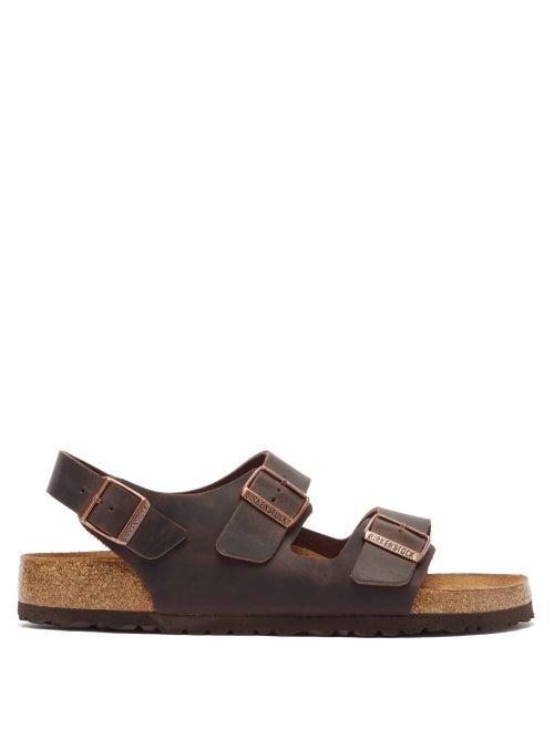 Matchesfashion.com Birkenstock - Milano Ankle-strap Leather Sandals - Mens - Brown