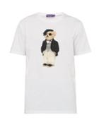 Matchesfashion.com Ralph Lauren Purple Label - Bear Embroidered Cotton T Shirt - Mens - White