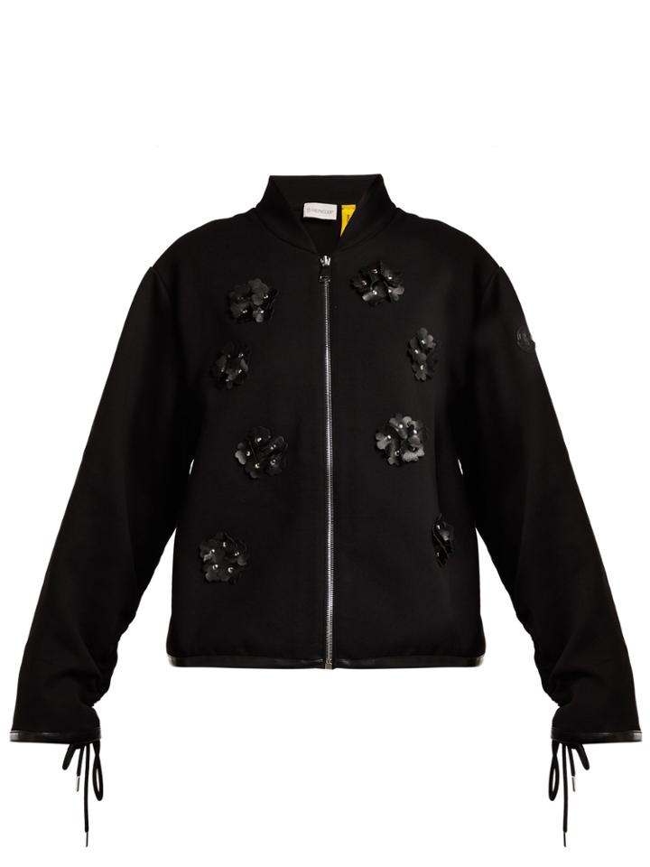 6 Moncler Noir Kei Ninomiya Floral-appliqu Cotton-blend Bomber Jacket