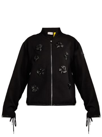 6 Moncler Noir Kei Ninomiya Floral-appliqu Cotton-blend Bomber Jacket