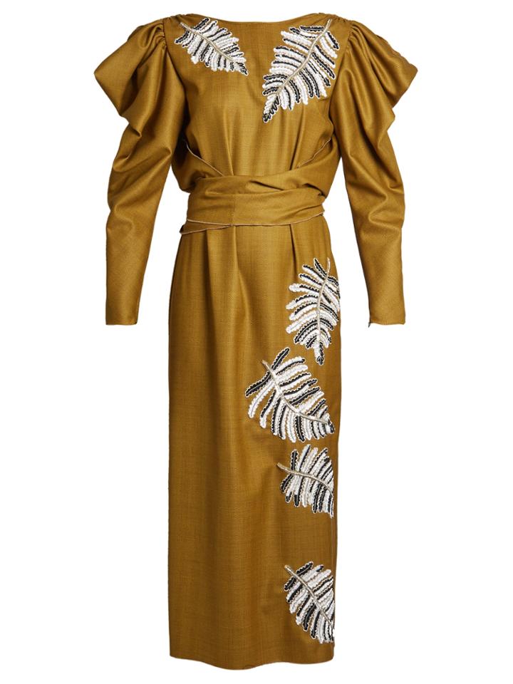 Attico Livia Sequin-embellised Stretch-wool Dress