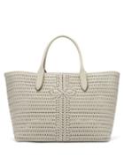 Matchesfashion.com Anya Hindmarch - The Neeson Large Woven Leather Tote Bag - Womens - White