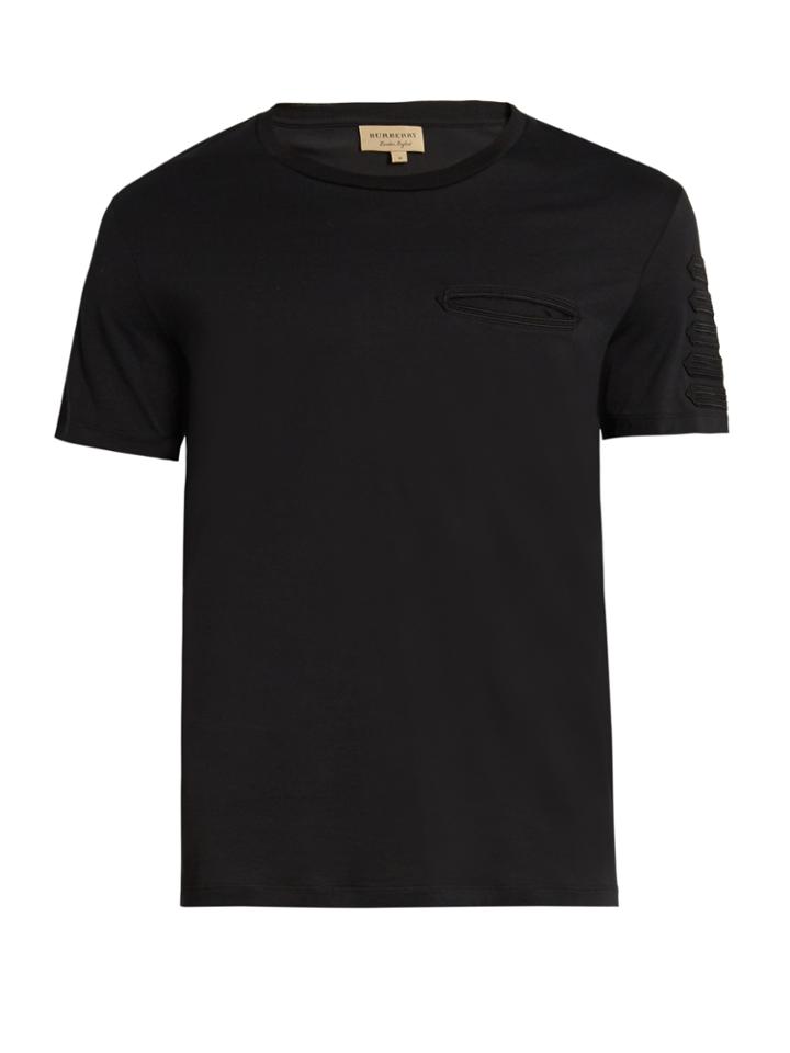 Burberry Regimental Tape-appliqu Cotton T-shirt