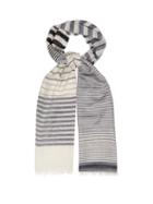 Matchesfashion.com Begg & Co. - Staffa Yacht Striped Cashmere And Silk Scarf - Mens - Navy