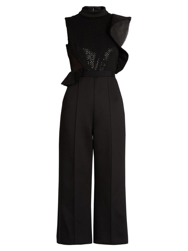 Self-portrait Beaded And Sequin-embellished Jumpsuit