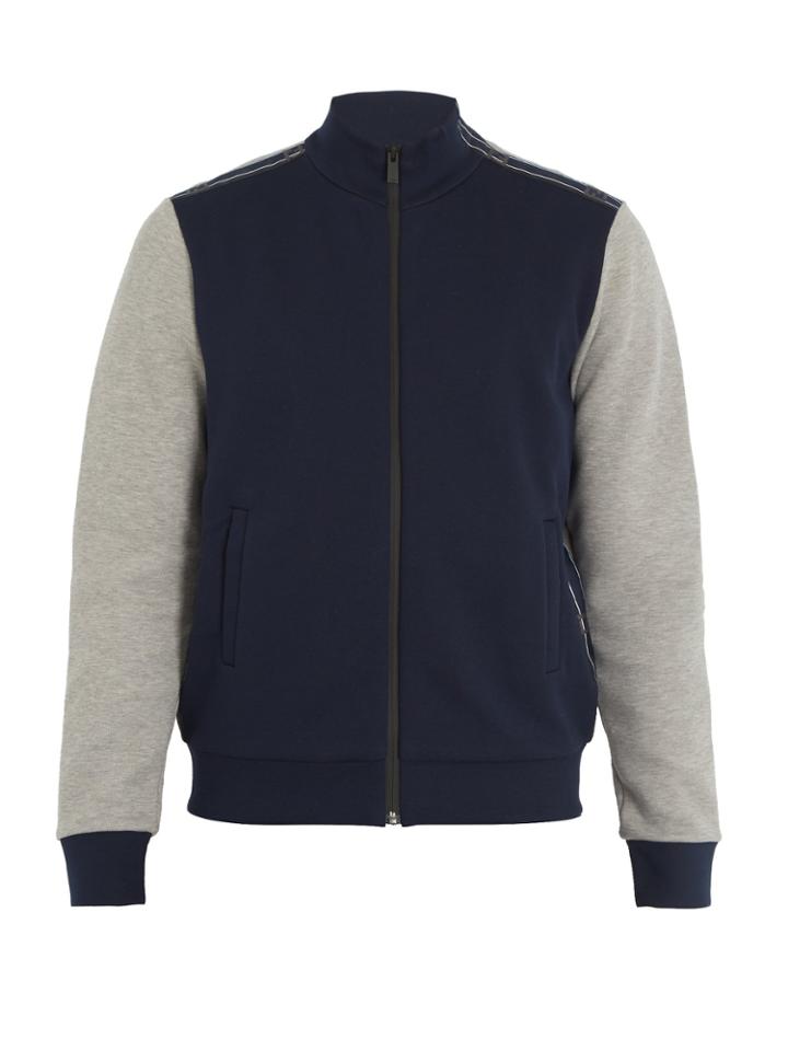 Fendi Logo-tape Jersey Track Jacket