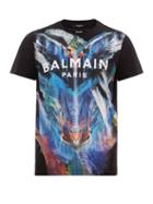 Matchesfashion.com Balmain - Logo-print Cotton T-shirt - Mens - Multi