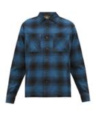 Matchesfashion.com Rrl - Towns Camp Plaid Cotton Blend Shirt - Mens - Blue Multi