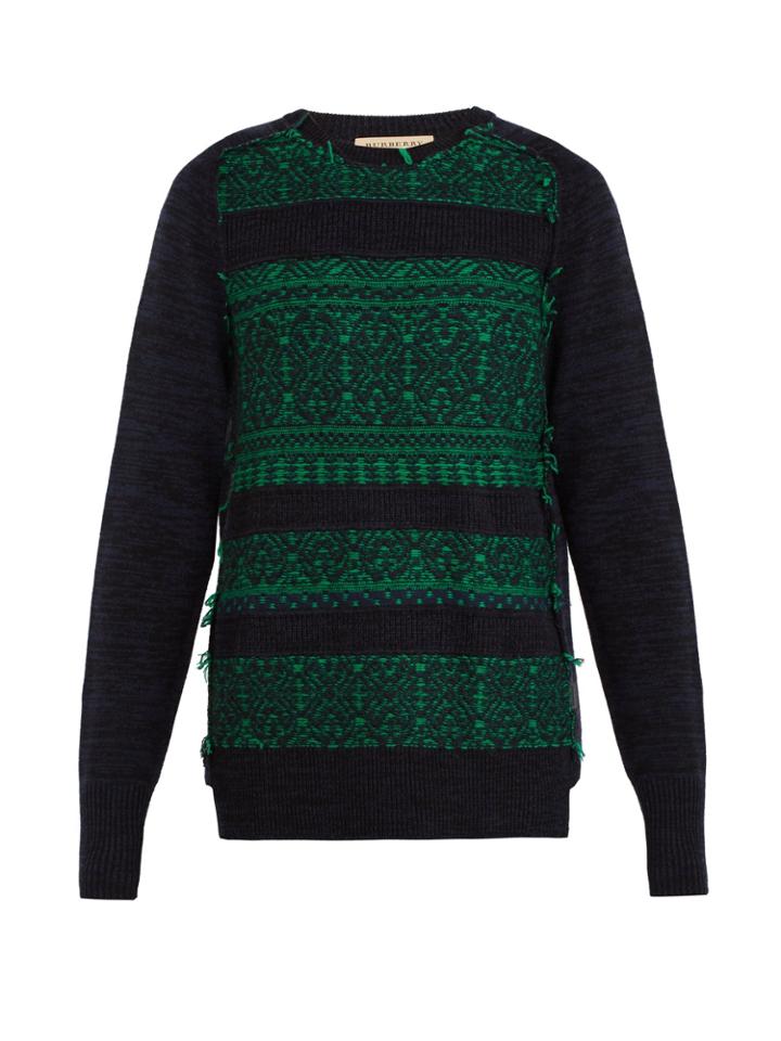 Burberry Reverse-knit Wool-blend Sweater