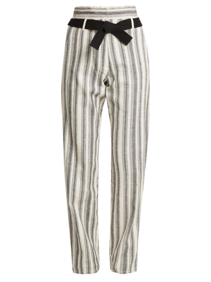 Vanessa Bruno Iwen High-rise Striped Cotton Trousers