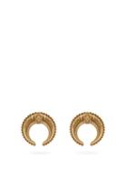 Matchesfashion.com Etro - Crescent Moon Clip Earrings - Womens - Gold