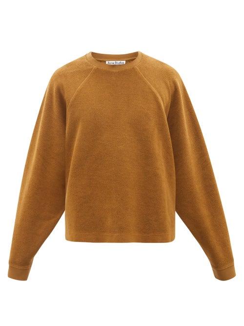 Acne Studios - Farmy Teddy Cotton-fleece Sweatshirt - Mens - Brown