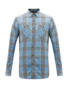 Matchesfashion.com Rrl - Farrell Checked Brushed-cotton Shirt - Mens - Blue Multi