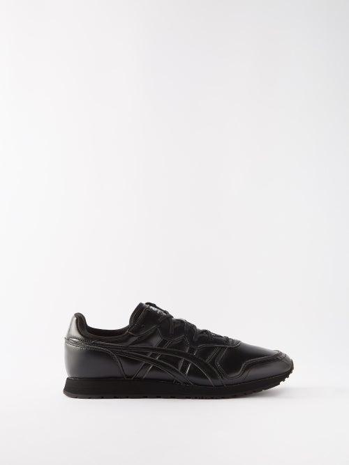 Comme Des Garons Shirt X Asics - Oc Runner Faux-leather Trainers - Mens - Black