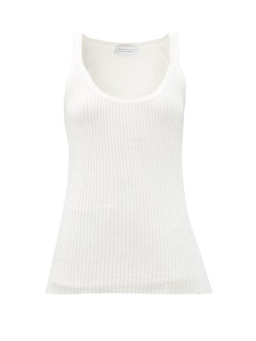 Matchesfashion.com Gabriela Hearst - Daniel Avalon Cashmere-blend Tank Top - Womens - Ivory