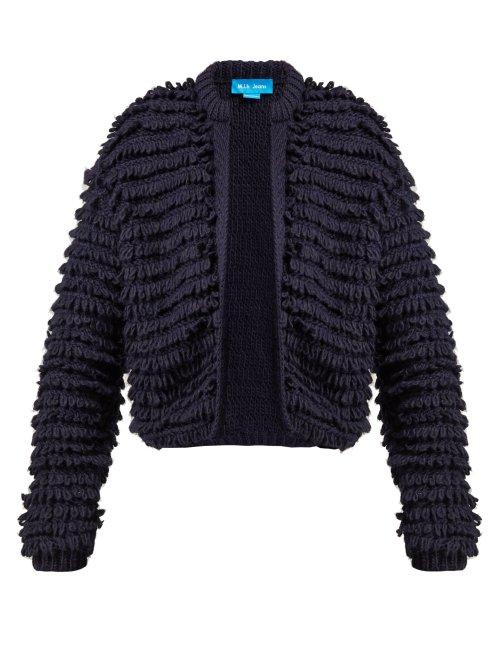 Matchesfashion.com M.i.h Jeans - Foxwell Loop Knit Cardigan - Womens - Navy