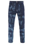 Matchesfashion.com Stefan Cooke - X Lee Rider Printed Slim-leg Jeans - Mens - Blue