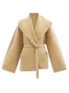 Totme - Shawl-lapel Knitted Wrap Jacket - Womens - Camel