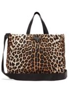 Matchesfashion.com Prada - Leopard Print Padded Nylon Tote Bag - Womens - Leopard