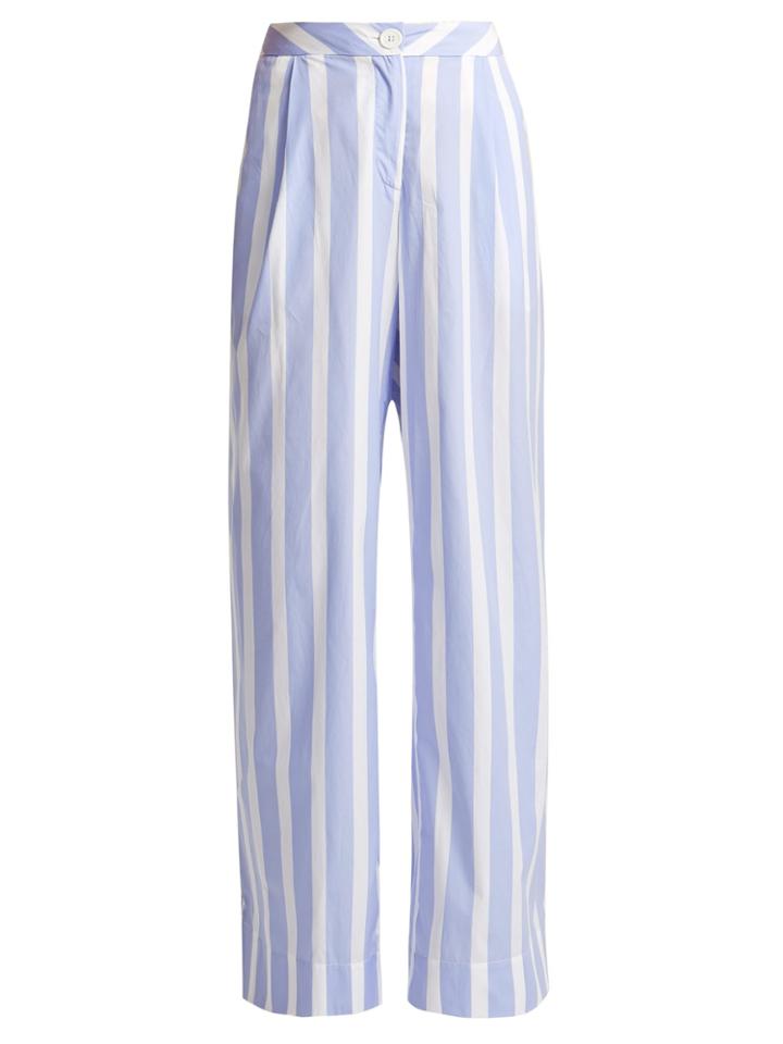 Thierry Colson Loulou Striped Cotton Trousers