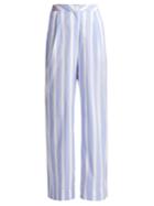 Thierry Colson Loulou Striped Cotton Trousers