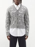 Stefan Cooke - Cutout Wool Cardigan - Mens - Grey