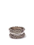 Alexander Mcqueen - Punk Set Of Three Stacking Rings - Womens - Crystal