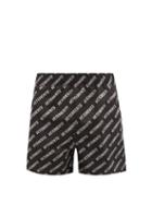 Matchesfashion.com Vetements - Logo-print Swim Shorts - Mens - Black White