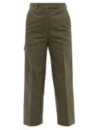 Ladies Rtw Thom Browne - Cropped Cotton-canvas Trousers - Womens - Khaki