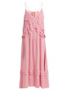 No. 21 Ruffle-trimmed Crepe De Chine Dress