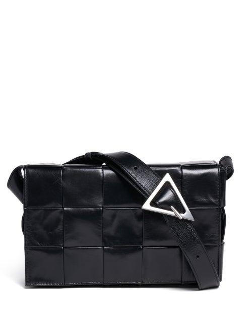 Bottega Veneta - Intrecciato Paper-leather Cross-body Bag - Mens - Black
