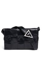 Bottega Veneta - Intrecciato Paper-leather Cross-body Bag - Mens - Black