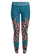 Mara Hoffman Starbasket-print Performance Leggings