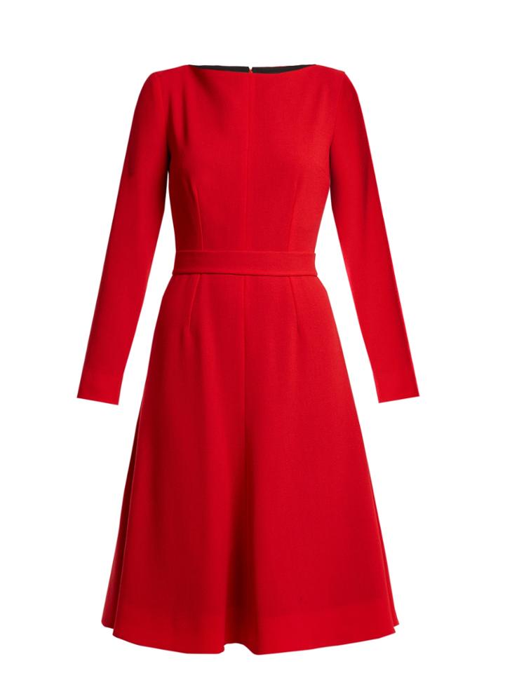 Emilia Wickstead Kate A-line Wool-crepe Dress