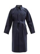 Mens Rtw Kassl Editions - Belted Cotton-blend Canvas Trench Coat - Mens - Navy