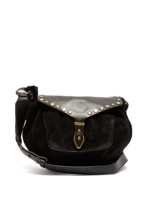 Matchesfashion.com Isabel Marant - Sinley Studded Suede Cross Body Bag - Womens - Black