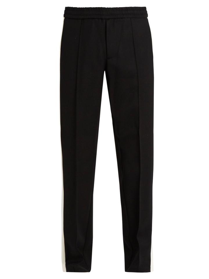 Valentino Striped-side Wool Track Pants