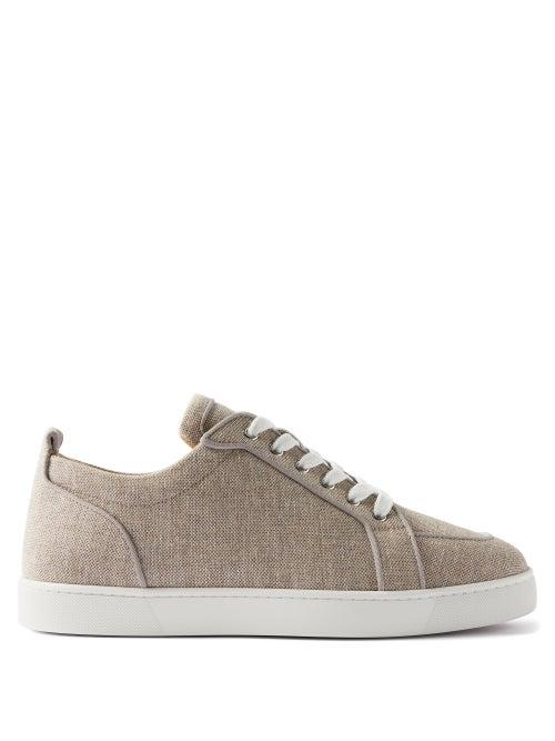 Christian Louboutin - Rantulow Linen-canvas Trainers - Mens - Grey