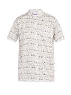 Matchesfashion.com Le Sirenuse, Positano - Face Print Short Sleeved Cotton Shirt - Mens - White
