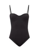 Matchesfashion.com Totme - Underwired Recycled-fibre Swimsuit - Womens - Black