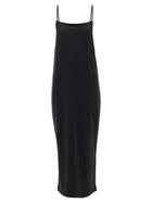 Matchesfashion.com Raey - Square-neck Cotton-blend Jersey Slip Dress - Womens - Black