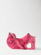 Balenciaga - Le Cagole Xs Leather Shoulder Bag - Womens - Dark Pink