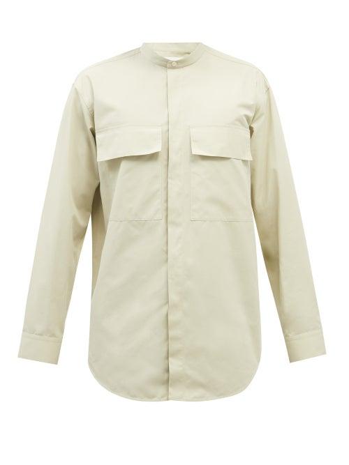 Jil Sander - Flap-pocket Poplin Shirt - Mens - Cream