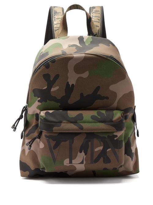 Matchesfashion.com Valentino Garavani - Camouflage-jacquard Nylon Backpack - Mens - Multi