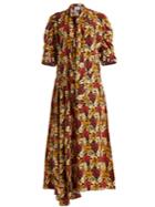Prada Marocaine Floral-print Silk Dress