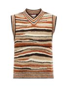 Erl - Striped Knit Vest - Mens - Brown
